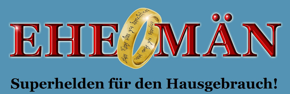 Schriftzug EHE-MÄN mit Ring